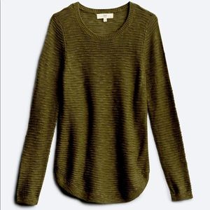PINQUE Axelia Textured Crew Neck Pullover size S